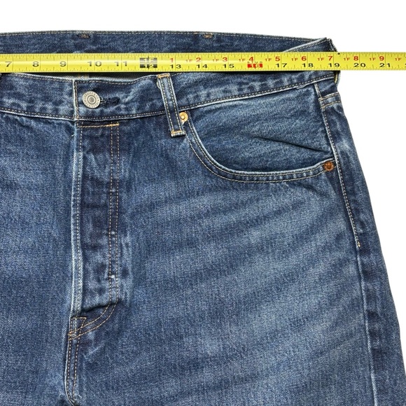 Levis 501 ST Big E Premium Denim Jeans Mens 38x32 Slim Taper Selvedge Button Fly - Picture 8 of 16